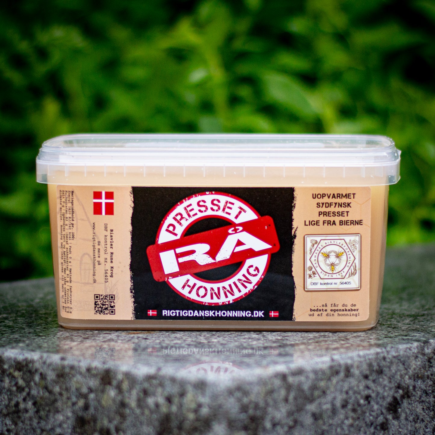 Presset RÅ honning, forårs, 2 kg.