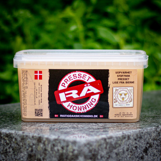 Presset RÅ honning, forårs, 2 kg.