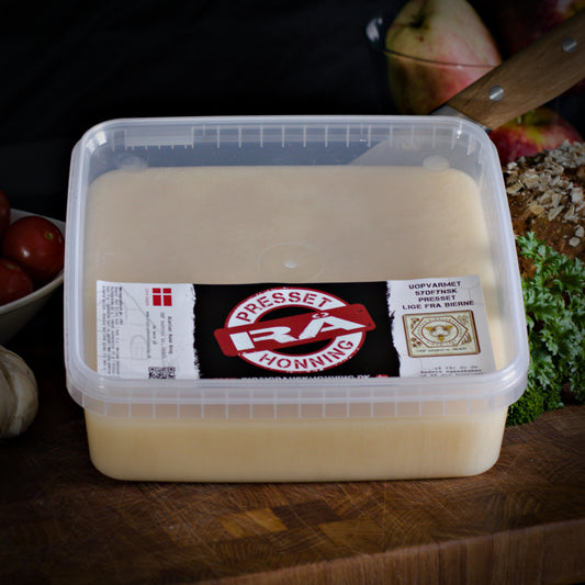 Presset RÅ honning, forårs, 1,5 kg.